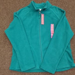 Green Zip up Sweater